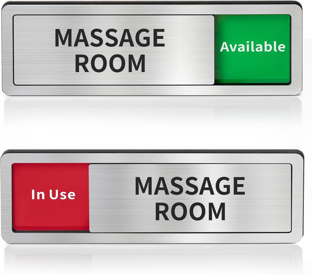 Massage Room Door Sign,Do Not Disturb- Spa Room In Use/Slider Sign for Wellness & Health Centers Business Vacant Occupied Privacy Spa Decor