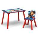 Delta Children PAW Patrol 3-Piece Toddler Playroom Set – Includes Table, Chair and Toy Box, Blue