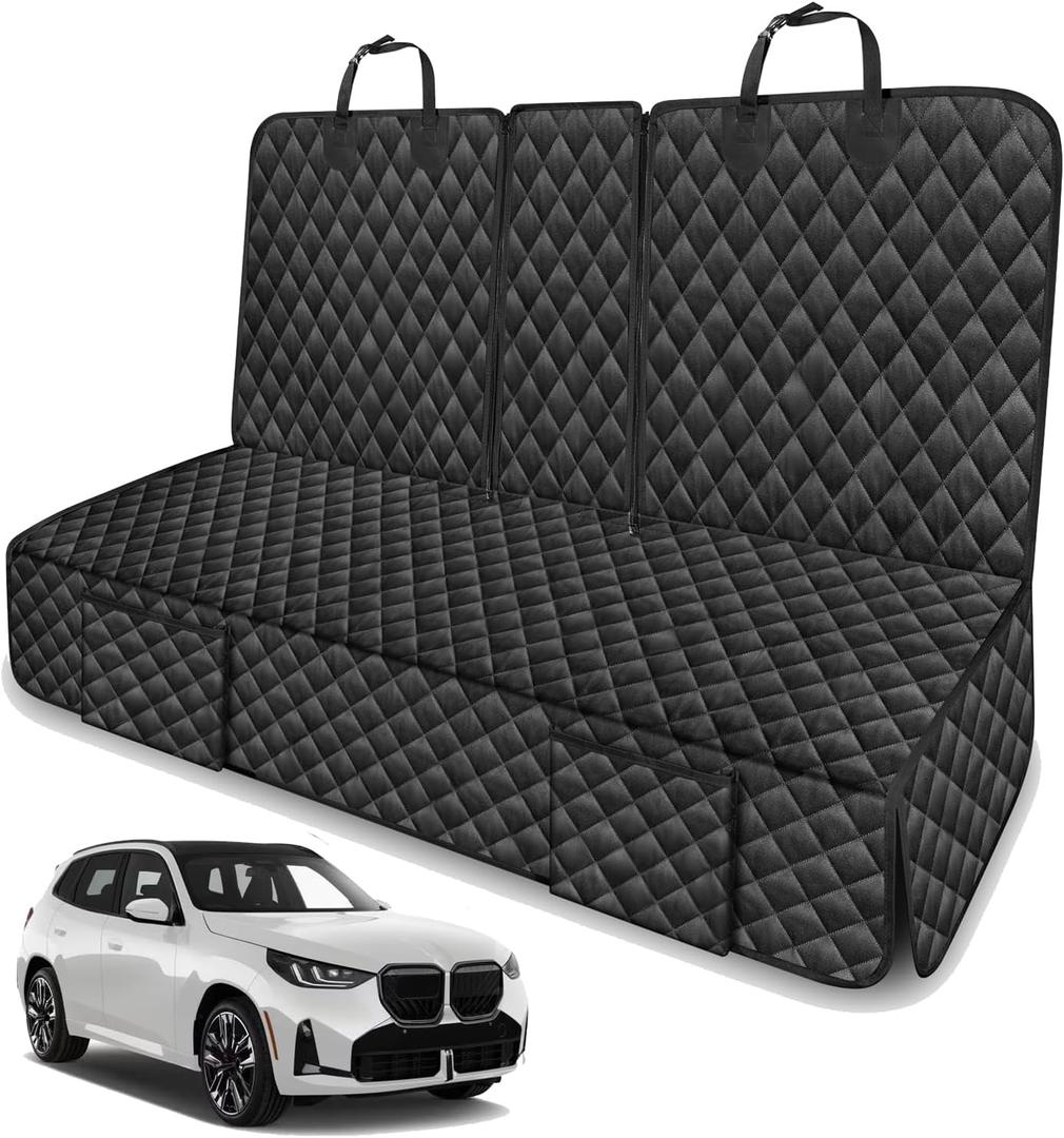 Dog Car Seat Cover for Back Seat Compatible with BMW X3 X5 X1 X2 X4 3 5 4 Series 328i 320i 330i 528i 540i Accessories 2000-2026, Waterproof Non-Slip Pet Bench Backseat Covers