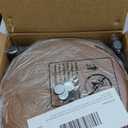 Small Foot Stool, Round Faux Leather Pouf Ottoman Foot Rest, Footstool Ottomans with Rubber Legs Under Desk, 13''L x 13''W x 10.2''H, Footrest for Couch, Living Room, Bedroom, Hallway, Brown