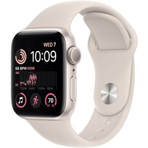 Apple Watch SE (2nd Gen) [GPS 40mm] Smart Watch w/Starlight Aluminum Case & Starlight Sport Band - S/M. Fitness & Sleep Tracker, Crash Detection, Heart Rate Monitor, Retina Display, Water Resistant