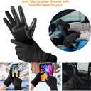 Winter Gloves Women with Touchscreen Fingers,Gloves for Women Water-Resistant with Anti-Slip Leather