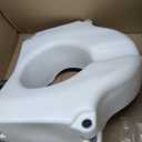 Drive Medical 2-in-1 Raised Toilet Seat with Removable Padded Arms - Elevated Bathroom Safety Support - Secure Locking Attachment - Easy Height Assistance - Durable Construction, Standard Toilets
