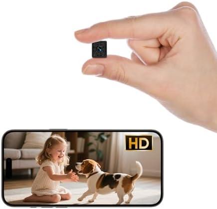 2025 Upgraded 2K Hidden Camera Mini Nanny Cam for Home/Office Spy Camera with Night Vision, App Control WiFi Indoor Security Cameras, Motion Detection,Wireless Remote Viewing Cam