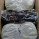 Outdoor Patio Chair Cushions Set, 24" x 24", Set of 2, Water-Repellent, Fade Resistant, Deep Seat Bottom and Back Cushion for Backyard, Couch, Sofa and Patio Furniture, Red Yellow Vine Flower