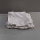 100% Cotton Napkin, Satin Band Design Formal Hospitality Napkin for Upscale Events & Dining, 22"x22", White, Set Of 12