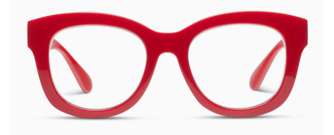 Peepers by PeeperSpecs Women's Center Stage Oversized Blue Light Blocking Reading Glasses Progressive +1.00