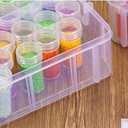 3-Tier Diamond Painting Storage Container, 150 Slots Portable Bead Organizer Box, Stackable Crafts Organizers for DIY Diamond Art Craft Jewelry Bead Storage