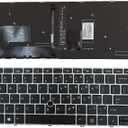 Laptop Replacement US Layout with Backlight with Pointing Keyboard for HP EliteBook 840 G3 745 G3 745 G4 840 G4 848 G4 836308-001 821177-001 NSK-CY2BV 836307-031 819877-B31
