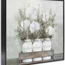 Stupell Industries 'Pristine Hydrangea Bouquet Sentiments', Framed Giclee Art, Black, 20 x 16 Inches, Easy to Hang and Sturdy, Made in USA, by Dogwood Portfolio