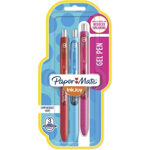 Paper Mate InkJoy Gel Pens, Medium Point, Assorted Colors, 3 Count