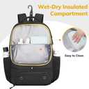 Ytonet Gym Backpack for Men Women, Gym Bag for Women with Shoe Compartment Large Water Resistant Lightweight Sport Backpack Fit 15.6 Inch Laptop, Sport, Workout, Travel, Black