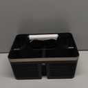 Black Shower Caddy Portable: Plastic Bathroom Caddy Organizer with Handle and Holes, Cleaning Caddy, Hard Shower Basket Storage Tote for Toiletry, College Dorm Room Essentials for Men