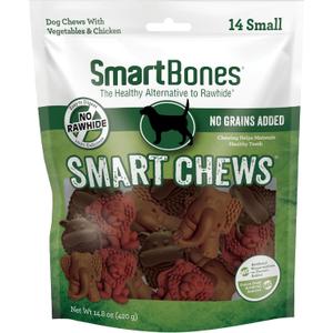 SmartBones Smart Chews, Rawhide Free Dog Chews, Treats for Dogs Made with Real Chicken and Vegetables, 14 Count Small (EXP 06/15/28)