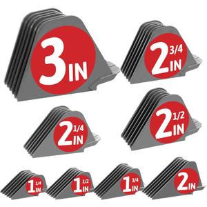 3 Inch Clipper Guards, Hair Clipper Guide Combs Premium for Wahl Clippers Mega Cutting Guides/Combs with 8 Cutting Lengths from 1.25-3 Inch Fit Most Size Wahl Clippers (Gray)