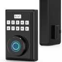 Fingerprint Door Lock, Keyless Entry Door Lock for Front with Code, Deadbolt Lock with Electronic Keypad, Smart Locks for Front Door, One - time Code, Auto Lock, Easy Installation, Matte Black
