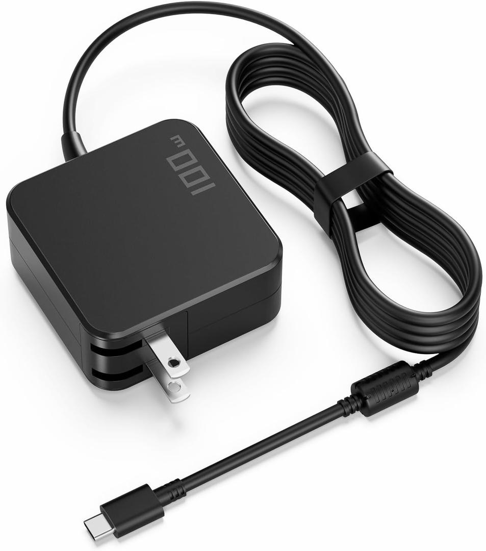 100W USB C Laptop Charger PD Fast Charging Power Adapter Compatible with MacBook Air/Pro 13, Dell XPS 13 Latitude, Lenovo ThinkPad Yoga IdeaPad, HP Spectre Envy EliteBook, ASUS ZenBook USB-C