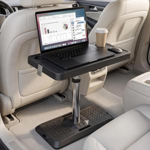 Car Desk for Laptop, Rock-Solid Typing, Pneumatic Lift for Easy Viewing