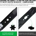 Grasscool 942-04308 942-04308A Mower Blades for Troy Bilt Bronco Pony Mustang 42 inch Mower with 6 Star Hole Cub Cadet XT1-42 ZT1-42 42'' Zero Turn Lawn Tractor Replace 942-04308A 942-04312 High Lift