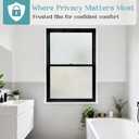 Haton Window Privacy Film Frosted Glass Film for Door Bathroom Shower, Peel & Stick, Day & Night, Papel para Ventanas Privacidad, Covering Sticker Removable Decorative Translucent Pure 35.4" x 78.7"