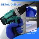 Women's Enhanced Type Nitrile Coated Work Gloves, Multi-purpose Safety Protective Gloves (Blue-25 Pcs)