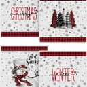 Artoid Mode Red Xmas Tree Snowman Merry Christmas Kitchen Dish Cloths, 12x12 Inch Quick Dry Microfiber Dishcloths for Kitchen Dish Rags Set of 4