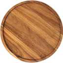 13.8 Inch Wooden Serving Tray,Round Wooden Decorative Serving Tray for Coffee Table and Home Decor, Round Wood Trays for Table Centerpiece,Small Candle Tray, Acacia, Appetizer Charcuterie Board