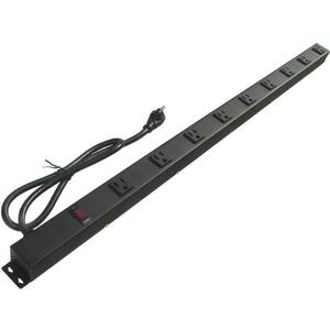 7 Out 1500j USB A 6Ft Blk Flat Surge