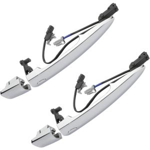Pair Exterior Door Handle Chrome Compatible for Sentra 2013-2018 Murano Maxima 2009-2014 Leaf 2011-2017 Door Handle Left Right W/Sensor Smart Keyless Entry System 806469N00A 80640-9N00A