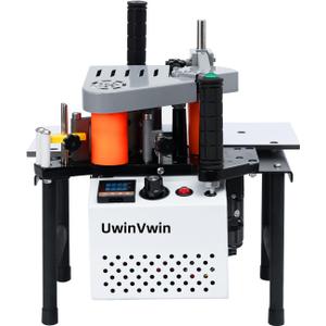 Edge Bander Portable Edge Banding Machine, Straight & Curve Line, Double-Sided Glue Coating, Adjustable Speed, 110V, Durable & Efficient for Professional Edge Banding