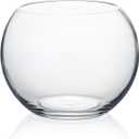 WGV Bowl Glass Vase, Diameter 6", Height 4.5", Open Width 4", (Multiple Sizes Choices) Clear Bubble Planter Terrarium Fish Bowl for Wedding Event Home Decor, 1 Piece (VBW0006A)