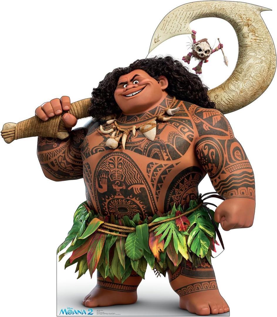 Cardboard People Maui & Kotu Life Size Cardboard Cutout Standup - Disney's Moana 2 (2024 Film), One Size