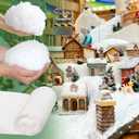 winemana Christmas Fake Snow 3-Piece Set Decorations, Snow Blanket Roll, Artificial Snowflakes, Fluffy Snow for Christmas Village Houses Display Winter White Wonderland Kitchen Table Top Decor