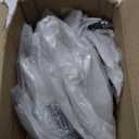 goldenwarm Curved Cabinet Handles Solid Zinc Alloy Hardware for Dresser Brushed Nickel Drawer Pulls 5 Inch Hole Center, 25 Pack