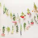 Suncalla 2 Pcs 6.6 ft Artificial Flower Garland Spring Wildflower Vines Backdrop Floral Hanging Ceiling Garland for Tea Birthday Wedding Bridal Shower Baby Shower Backdrop Wall Decor(Vivid Color)