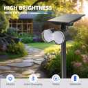 Barrina Solar Spotlights Outdoor Waterproof, 360 Horizontal Adjustable Outdoor Spot Light, 24 LEDs Color Changing, Auto On/Off Solar Lights for Outside Yard Pathway Landscape Lighting, 4 Pack