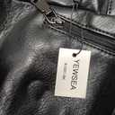 8L Crossbody Sling Bag Fanny Pack For Women Men Backpack Travel Shoulder Bags Purse Handbag PU Leather Black
