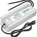 LED Driver 500 Watts 12V DC Low Voltage Transformer, Waterproof IP67 LED Power Supply, Adapter with 3-Prong Plug 3.3 Feet Cable for Any 12V DC led Lights, Computer Project, Outdoor Light