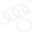 MECCANIXITY Gasket Seal Coffee Maker White Silicone Ring Replacement 38x50x2.2mm for 1-Cup Aluminium Coffee Pot, Pack of 5