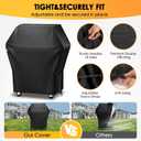 Grill Cover 32 Inch for Outdoor Grill,Grill Cover for Outdoor Waterproof Weather Resistant,UV & Fade Resistant, Compatible with Weber Nexgrill Charbroil Kenmore Gas BBQ, Black