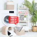 MINTWOOD Design 3-Pack 11x11in Woven Cube Storage Bin and Shelf Baskets, Cute Decorative Square Organizer for Closet, Classroom, Bathroom, Dog and Cat Toys, and Books, Light Brown