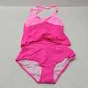 Womens Halter Tankini Swimsuit - Tummy Control Bathing Suit Two Piece Swimsuit V Neck Swimwear 2025 (Large, Pink)