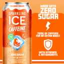 Sparkling Ice Caffeine Soda Shoppe Orange Cream Perfectly Caffeinated Sparkling Water with 70mg Caffeine, Zero Sugar, with Antioxidants and Vitamins, 16 fl oz Cans (Pack Of 12) (EXP 03/23/27)