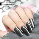 4 x JODSONE Cat Eye Gel Nail Polish 16.5ml Single Colors for Holographic Glitter Cat Eye Reflective Translucent Need U V Curing Gel with Magnet Gift