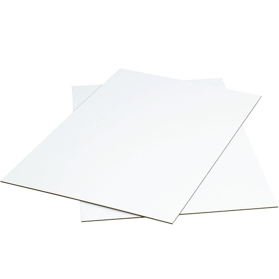 Partners Brand Corrugated Cardboard Sheets, 40" x 48", White (Pack of 5), PSP4048W