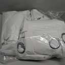 BONZER 100% Blackout Curtains 84 inches Long - 4 Panels Full Light Blocking White Window Drapes for Bedroom, Total Privacy Grommet Room Darkening Curtain with Black Backing for Living Room, Patio Door