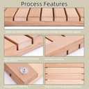 bingaai Cedar Wood Bath Mat 40"23.6", Cedar Wooden Bath Mats, Wood Shower Stall Mat Non-Slip for Bathroom Bathtub Spa Sauna Garden Home, Wooden Floor Mat Large for Indoor and Outdoor, 40" x 23.63"