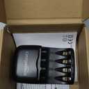 Amazon Basics Rechargeable Battery Charger for AA & AAA Nickel-Metal Hydride (NiMH) Batteries with USB Charging Port, Black