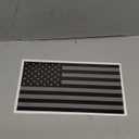 Black/Gray Subdued Tactical American USA Flag Sticker United States Auto Car Decal Window Bumper (12" x 6")