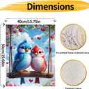 YALKIN Paint by Number for Adult Kits, DIY Birds Oil Acrylic Painting Kits for Adults Beginners on Canvas for Home Wall Decor Gifts 16x20 inch/40X50CM (No Frame)